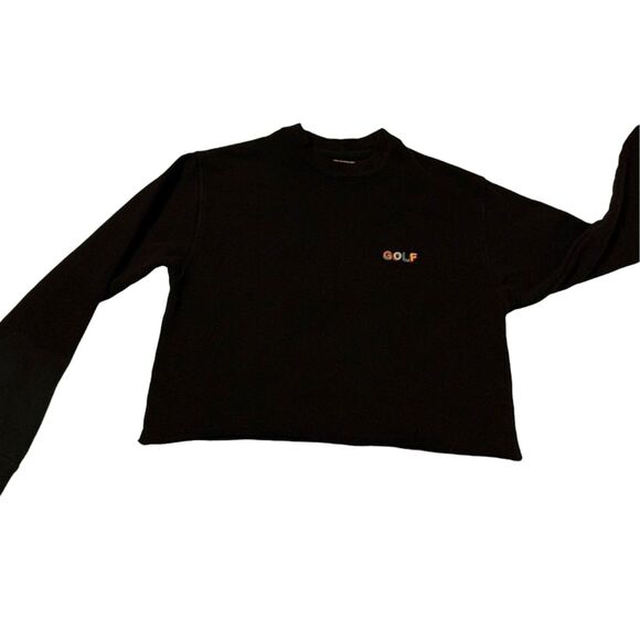 Golf Wang Black Cropped Crewneck - Picture 1 of 11